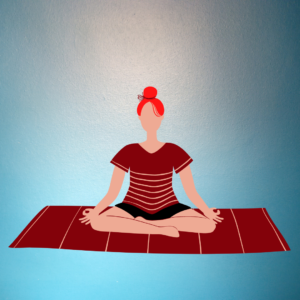Illustration of a woman in seated meditation
